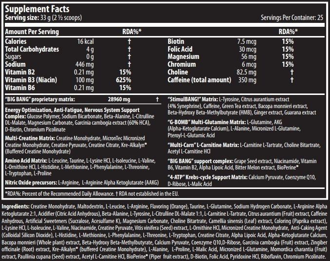 Scitec Nutrition BIG BANG 825 г