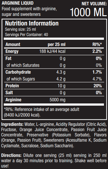 Scitec Nutrition Arginine Liquid 1000 мл 
