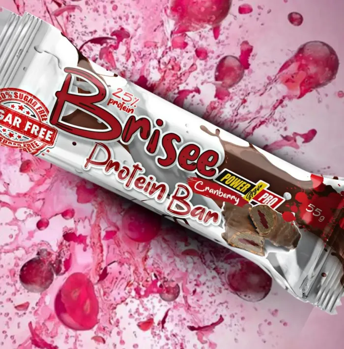Power Pro 25% Brisee bar з журавлиною без цукру 20x55g