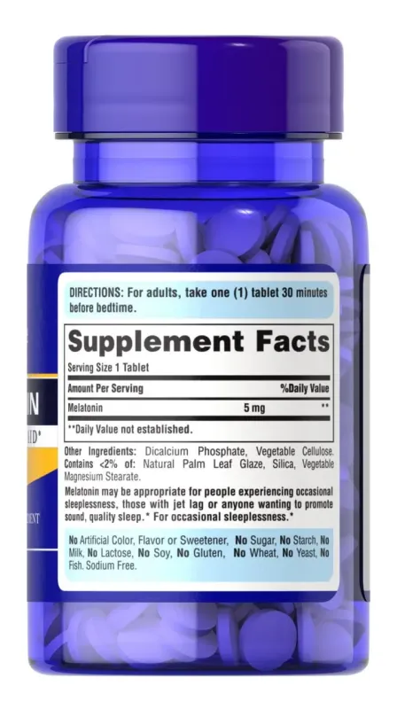 Puritan's Pride Melatonin 5 mg 120 tabl