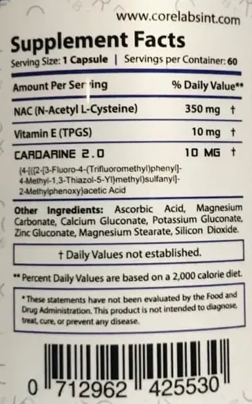 Super Cardarine GW-0742 Core Labs 60 caps
