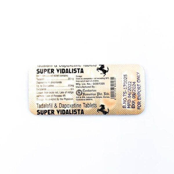 Сіаліс + Дапоксетин Super Vidalista 