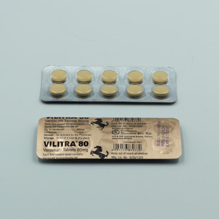 Таблетки Vilitra 80 mg для потенції